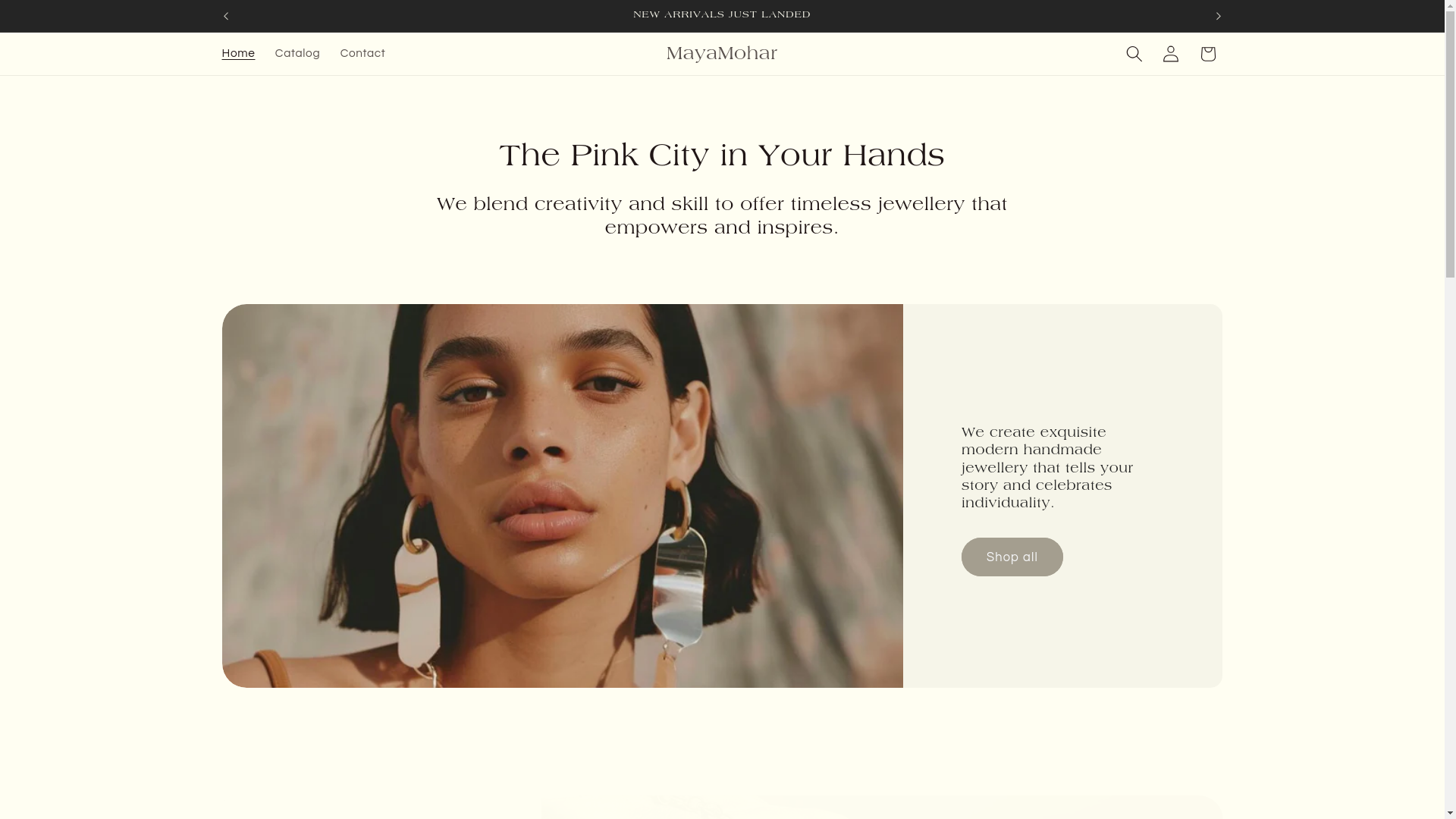 website screenshot of https://mayamohar.com/