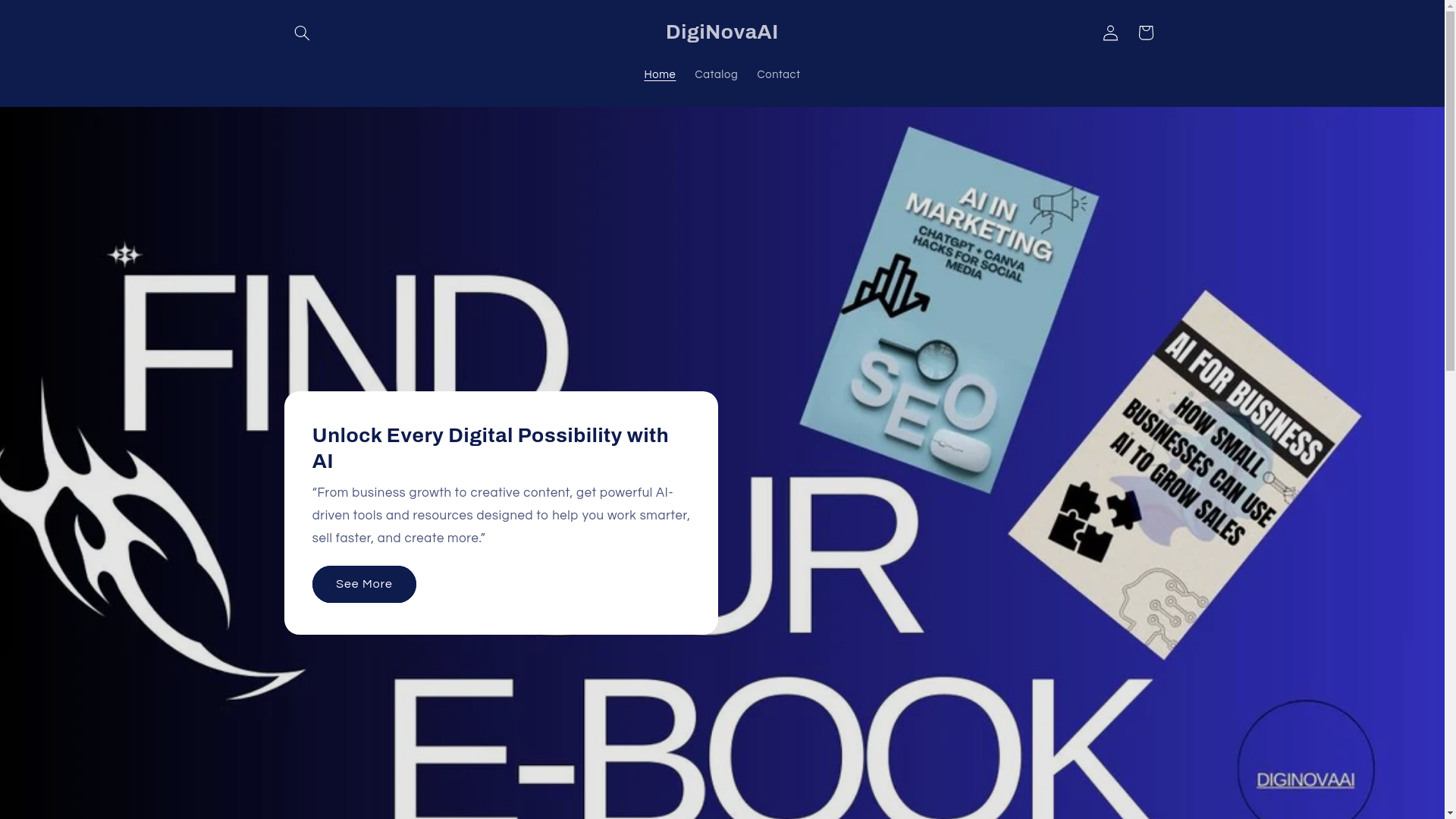 website screenshot of https://diginovaai.store/