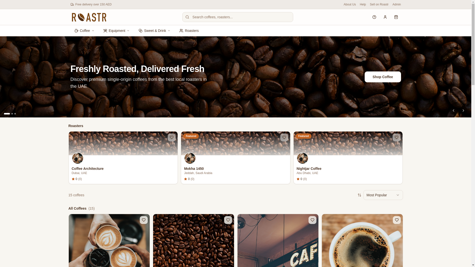 website screenshot of https://roastr.ae/