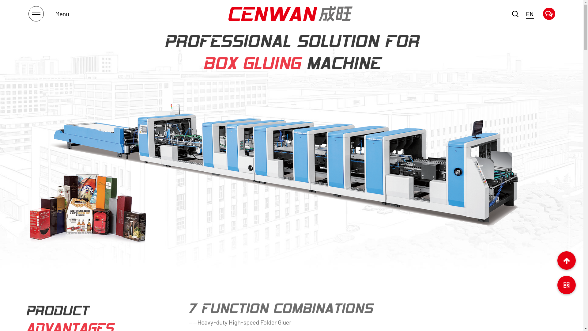 website screenshot of https://cenwanmachine.com/