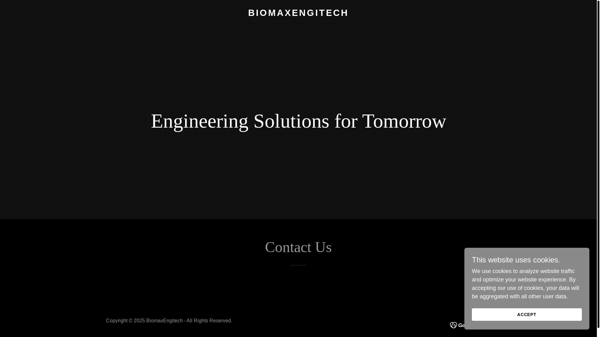 website screenshot of https://biomaxengitech.com/