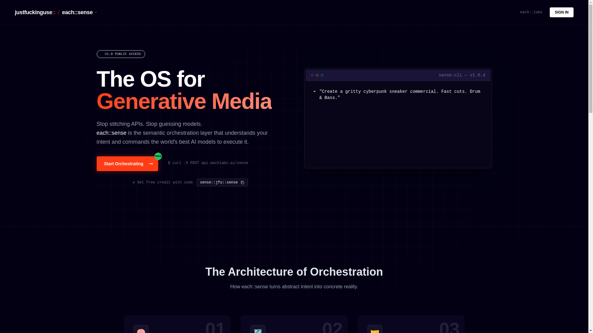 website screenshot of https://justfuckinguse-eachsense.pages.dev/