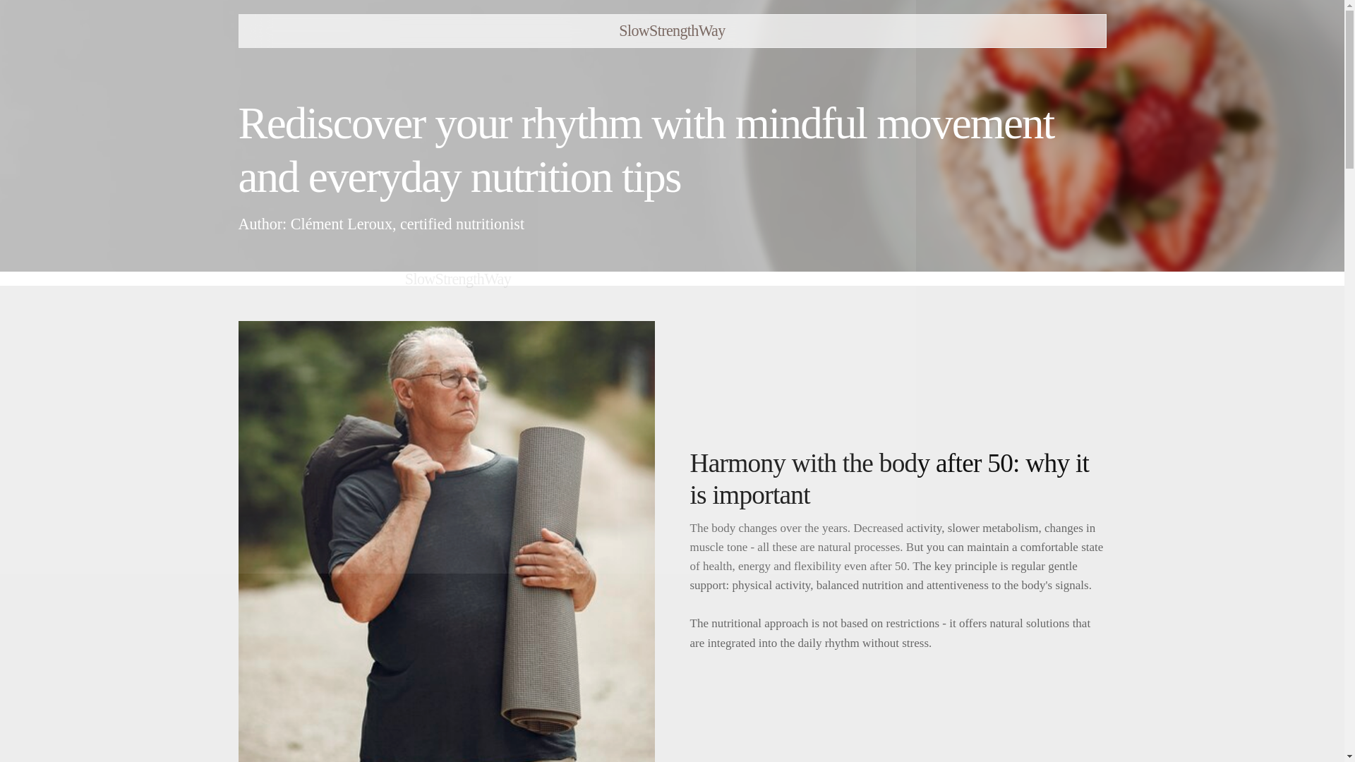 website screenshot of https://slowstrengthways.info/