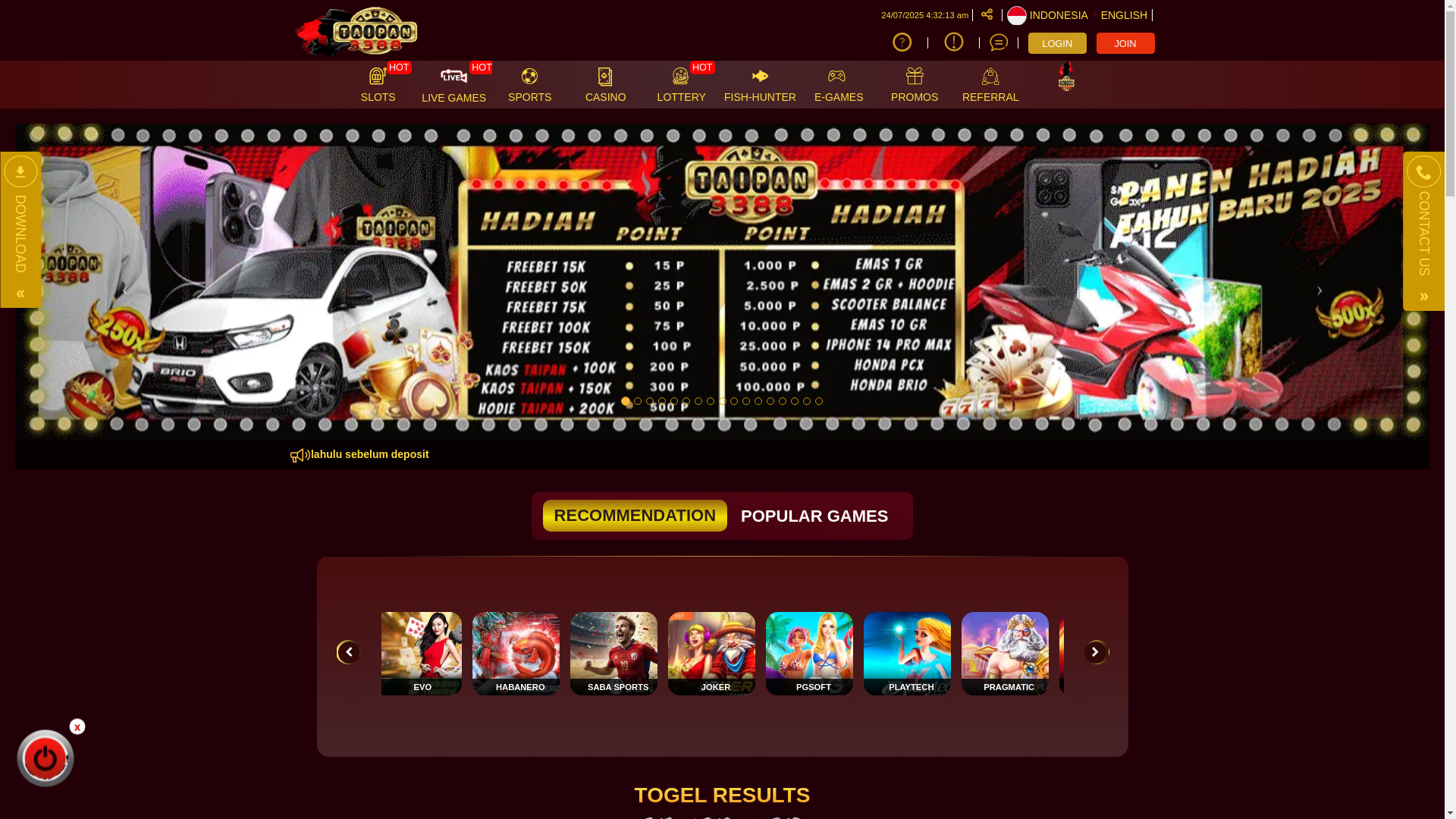 website screenshot of https://taipanplay.com/
