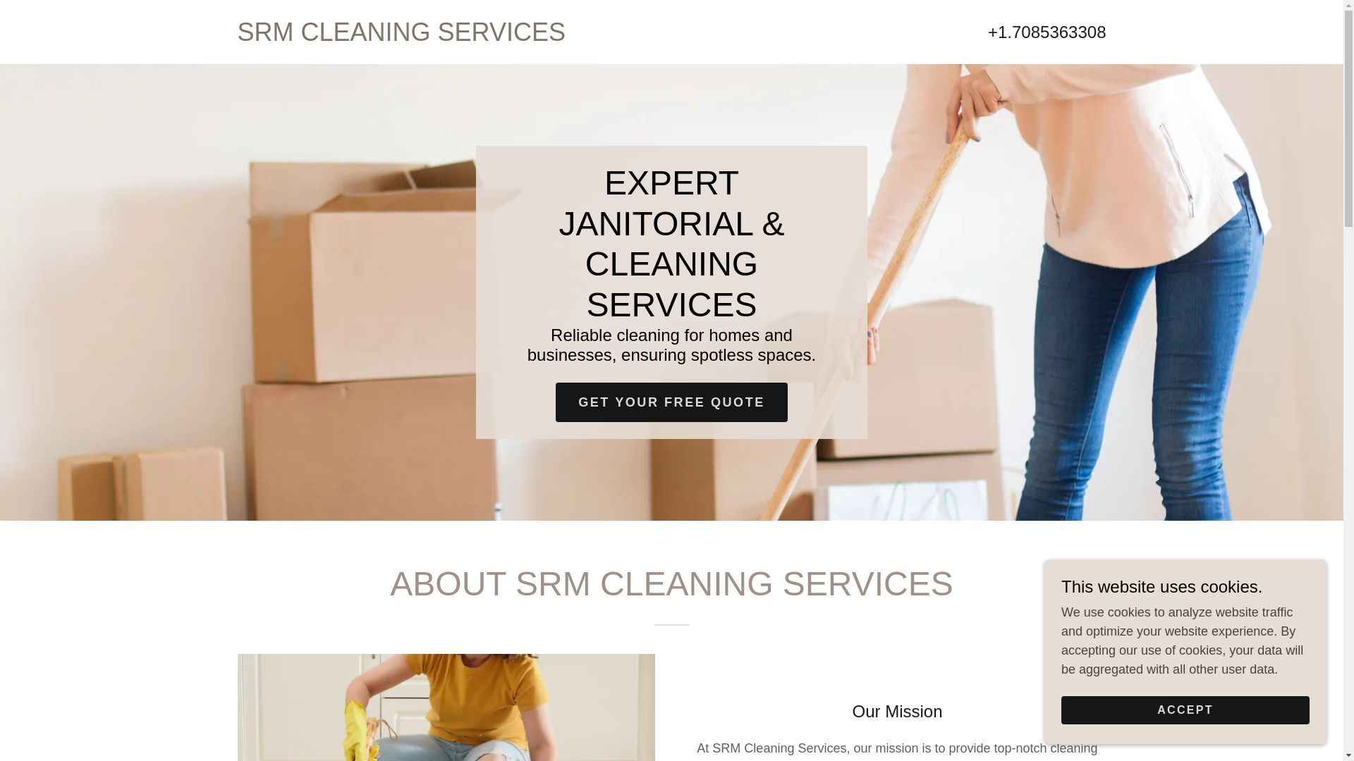 website screenshot of https://srmcleaningservices.com/