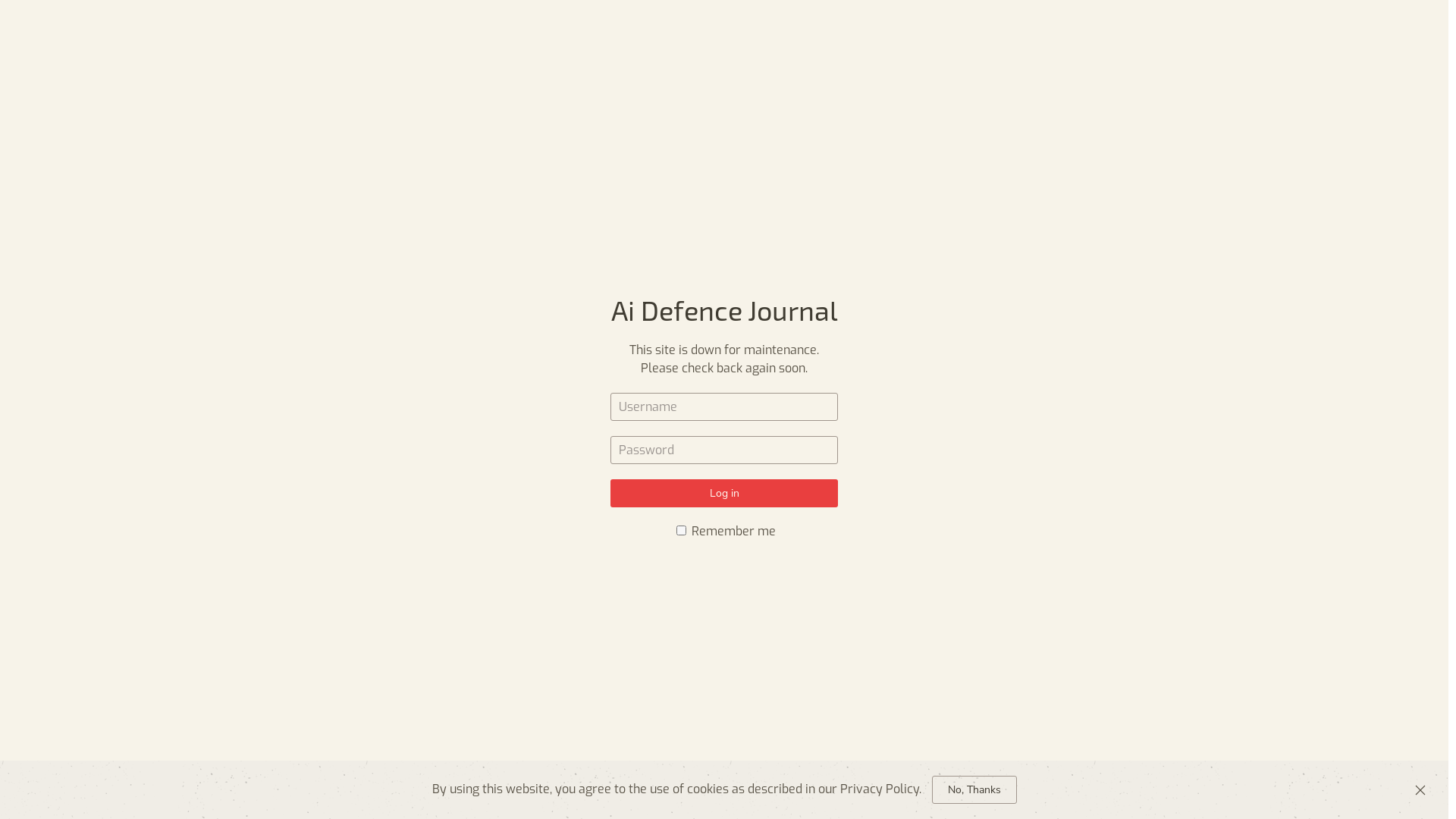 website screenshot of https://aidefencejournal.com/