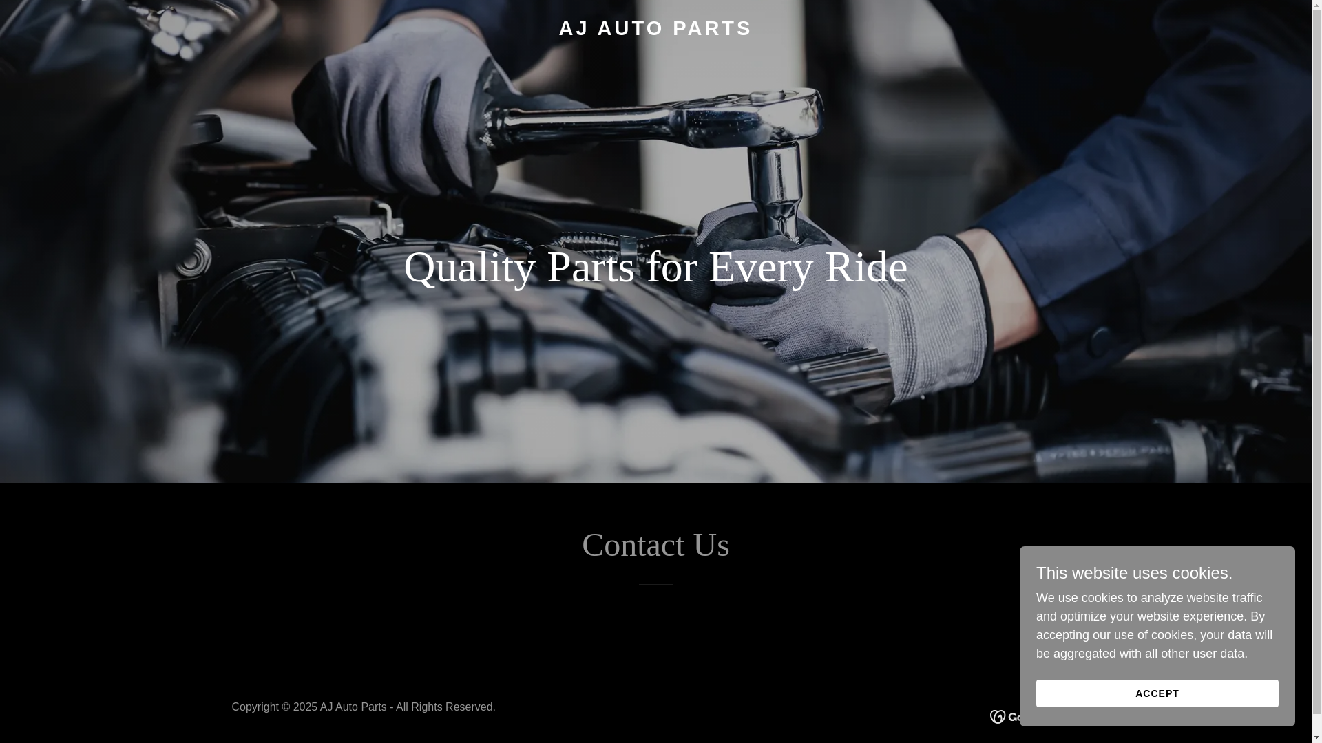 website screenshot of https://ajautoparts.in/