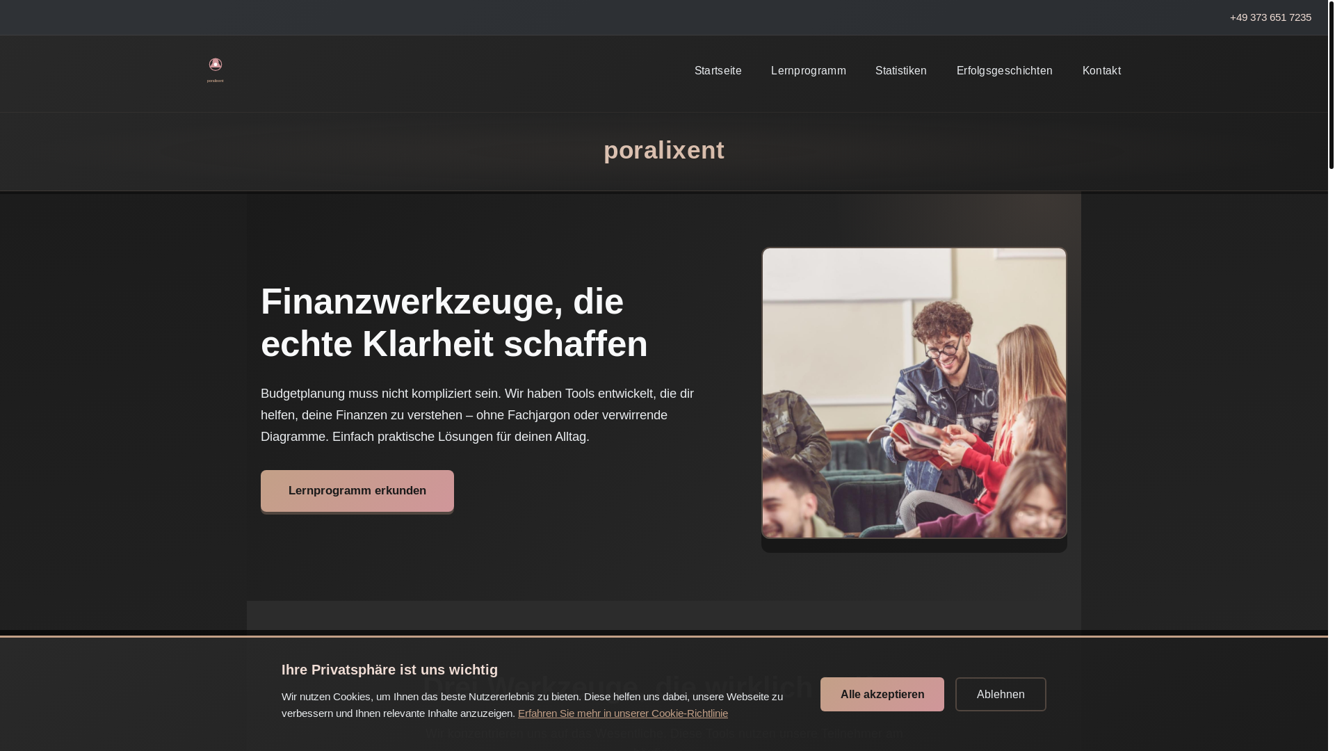 website screenshot of https://poralixent.com/