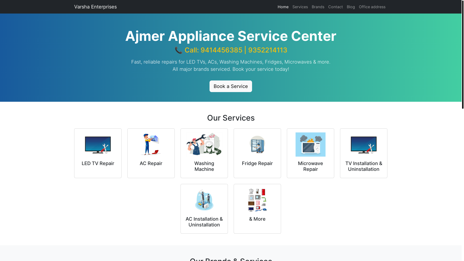 website screenshot of https://ajmerrepair.pages.dev/