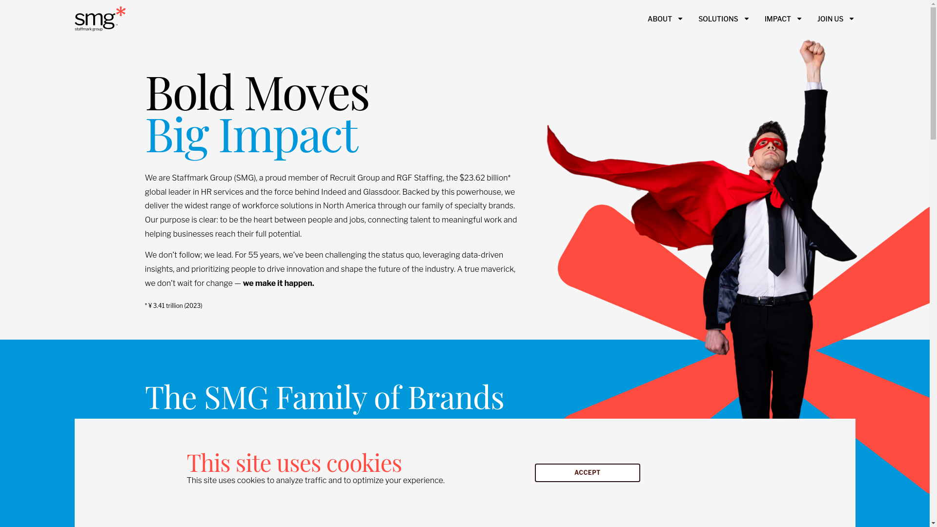 website screenshot of https://staffmarkconnect.com/