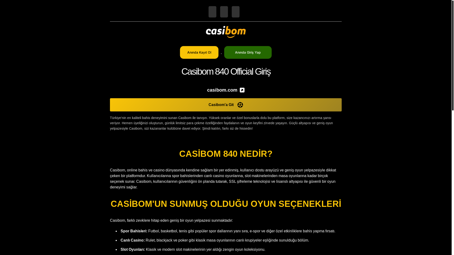 website screenshot of https://casibomm840.com/