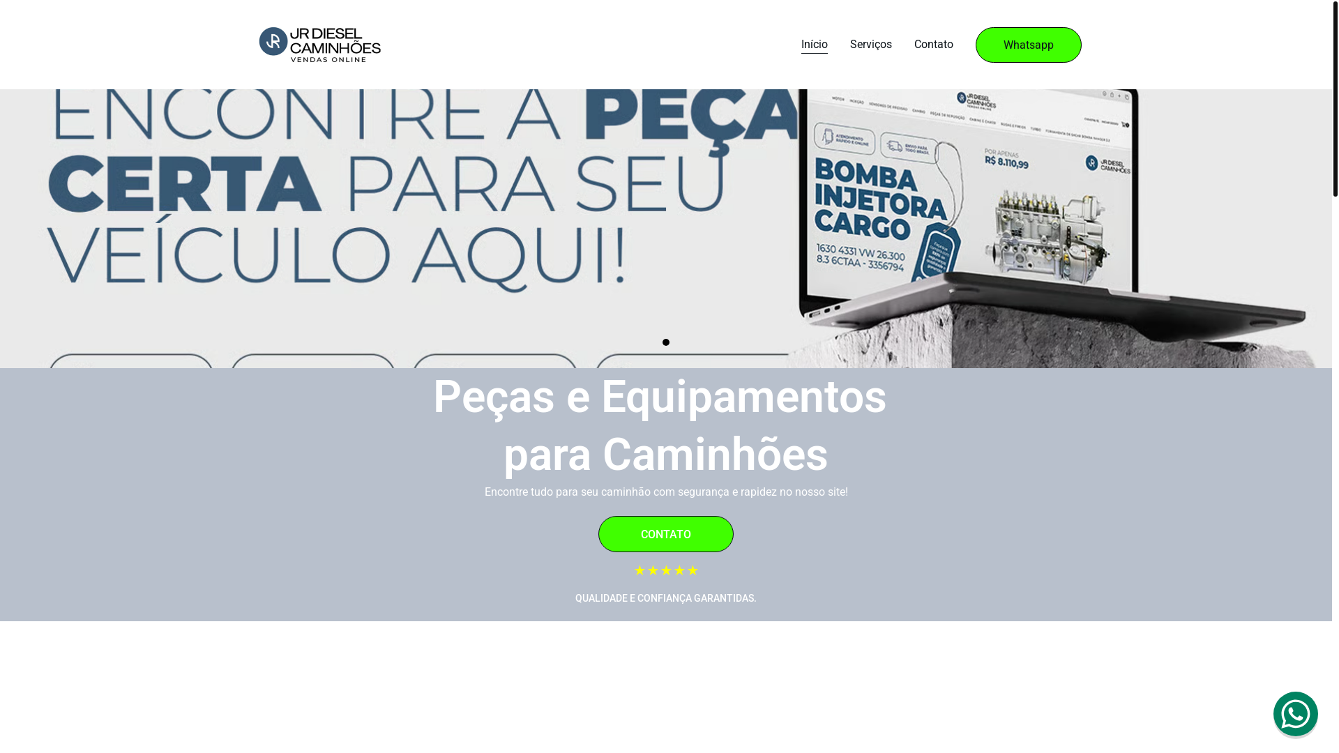 website screenshot of https://jrdieselcaminhao.com/