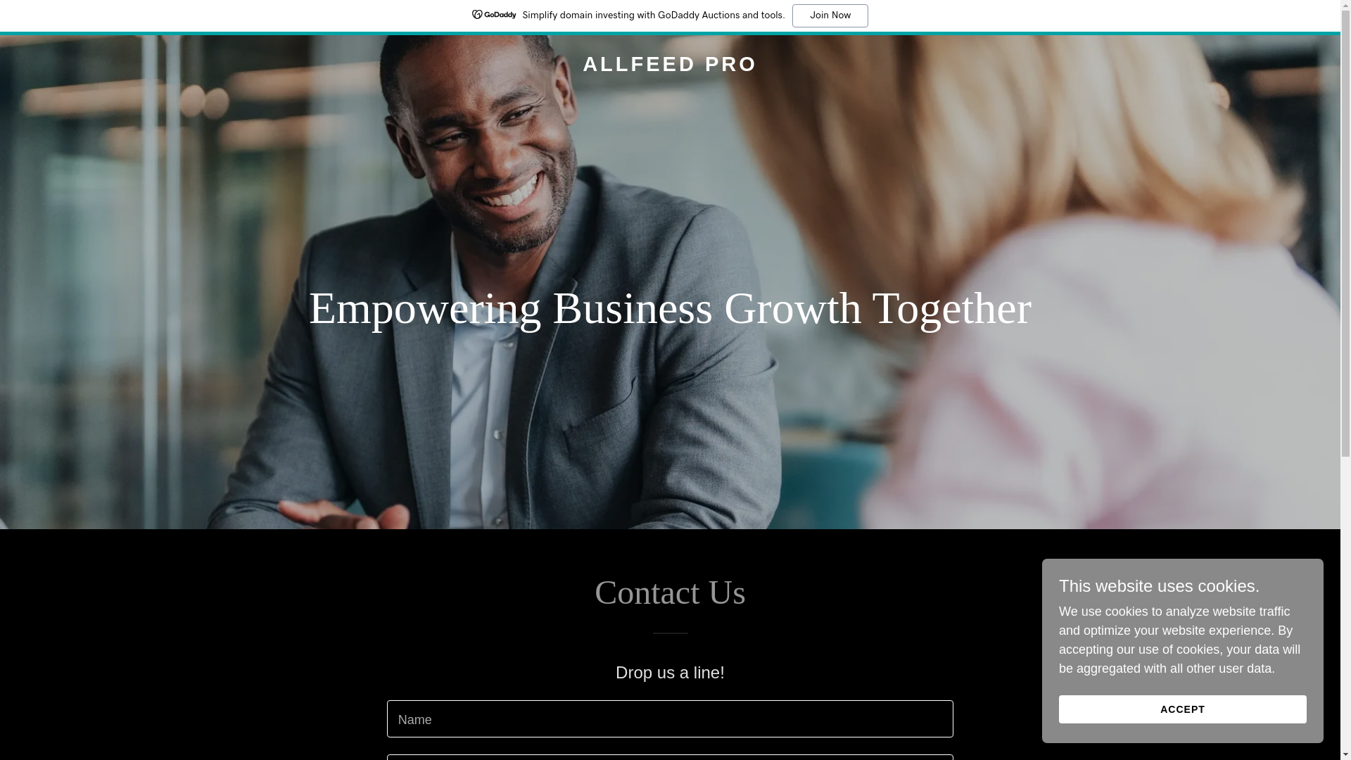 website screenshot of https://allfeedpro.com/