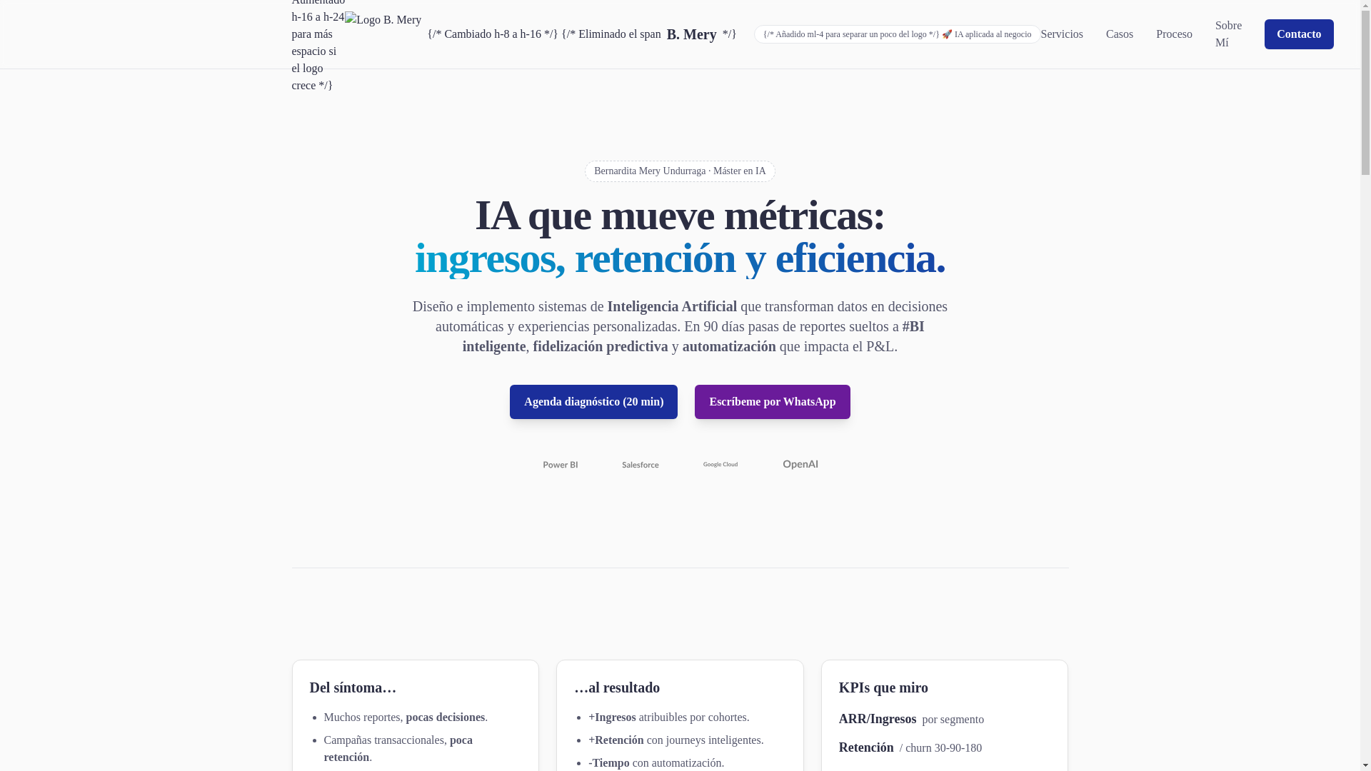 website screenshot of https://bernarditamery.cl/