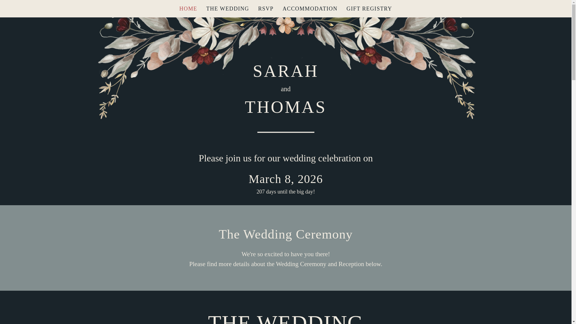 website screenshot of https://marshalltervit.wedding/