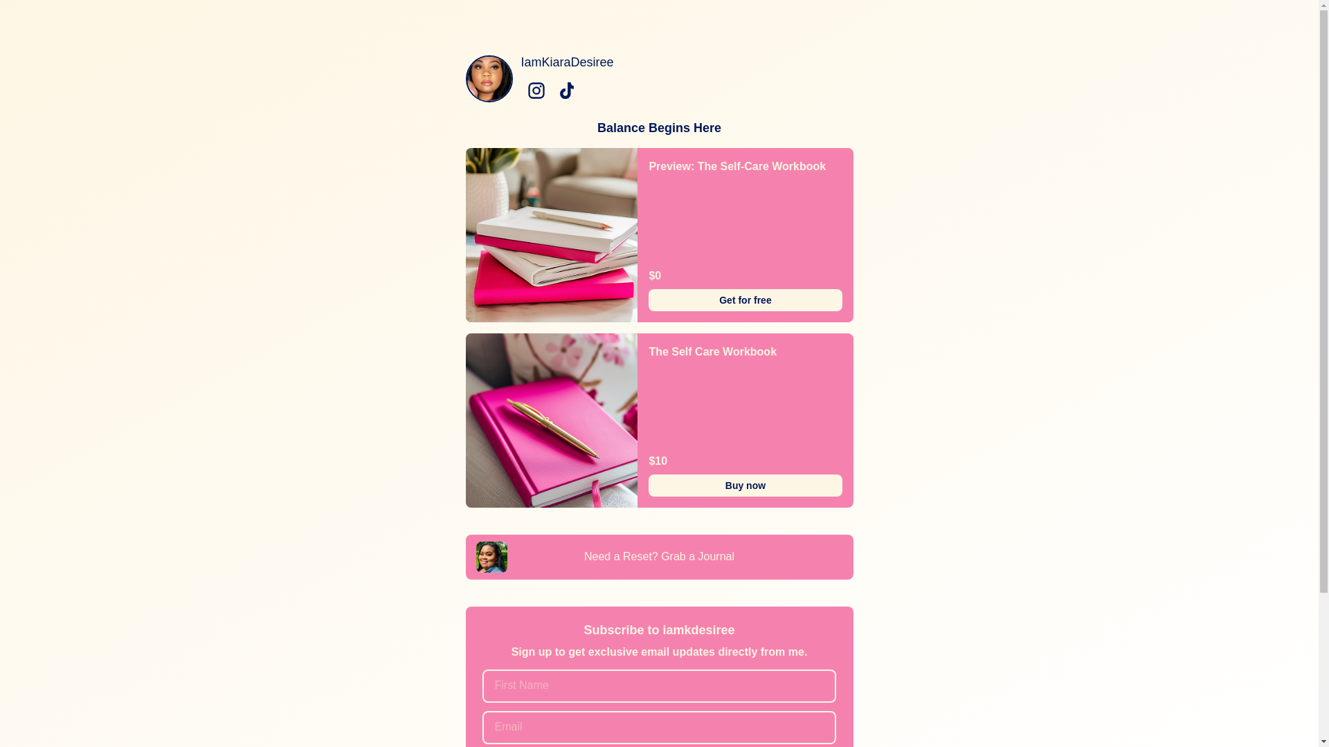 website screenshot of https://thekdesireebrand.com/