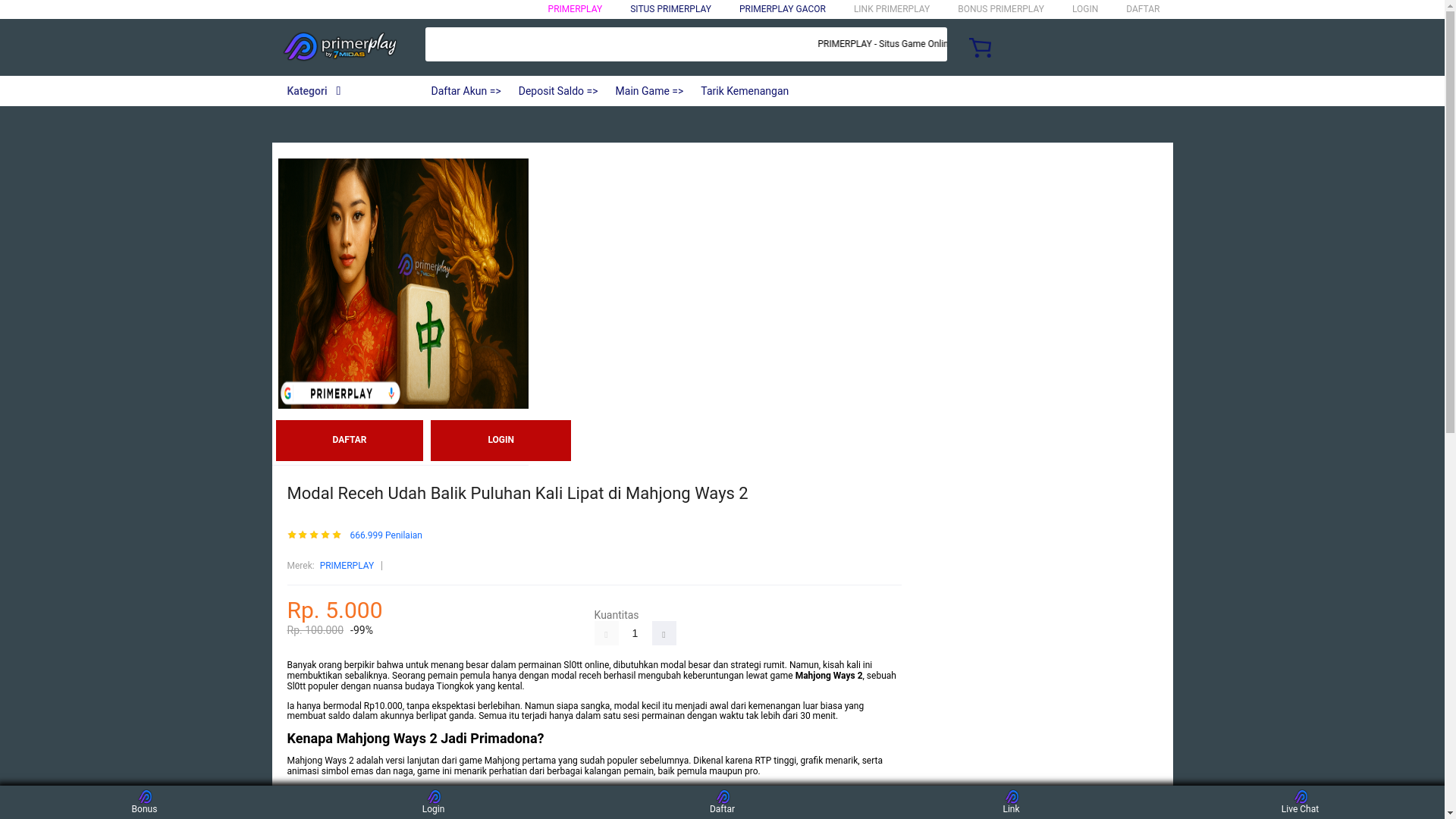 website screenshot of https://modal-receh-balik-puluhan-kali-lipat.pages.dev/