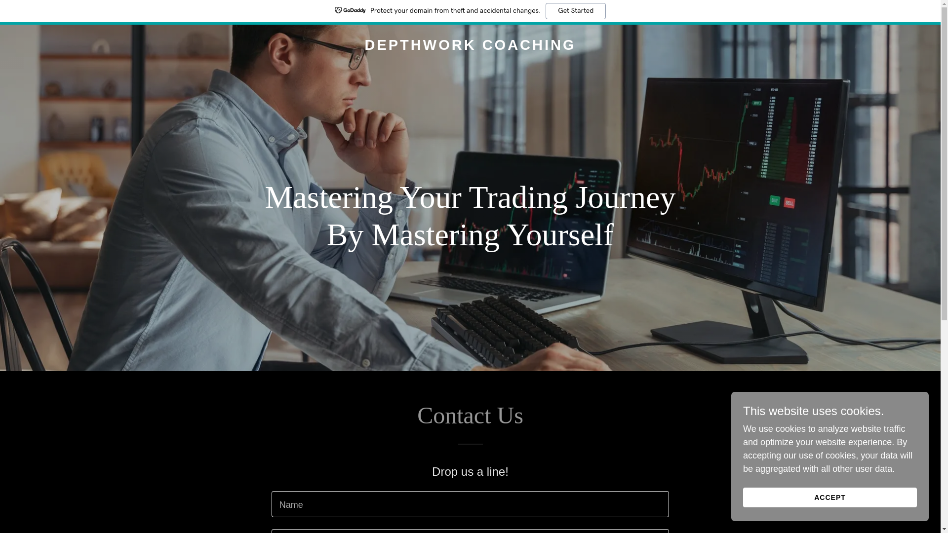 website screenshot of https://depthworkcoaching.com/
