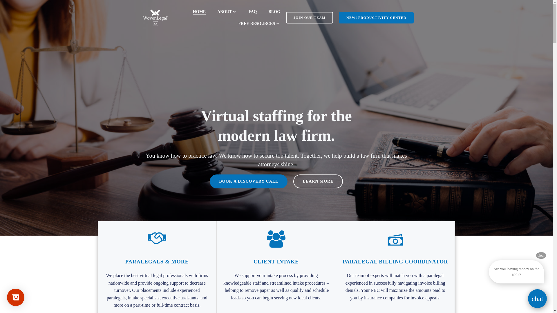 website screenshot of https://thewovenlegaltoday.com/