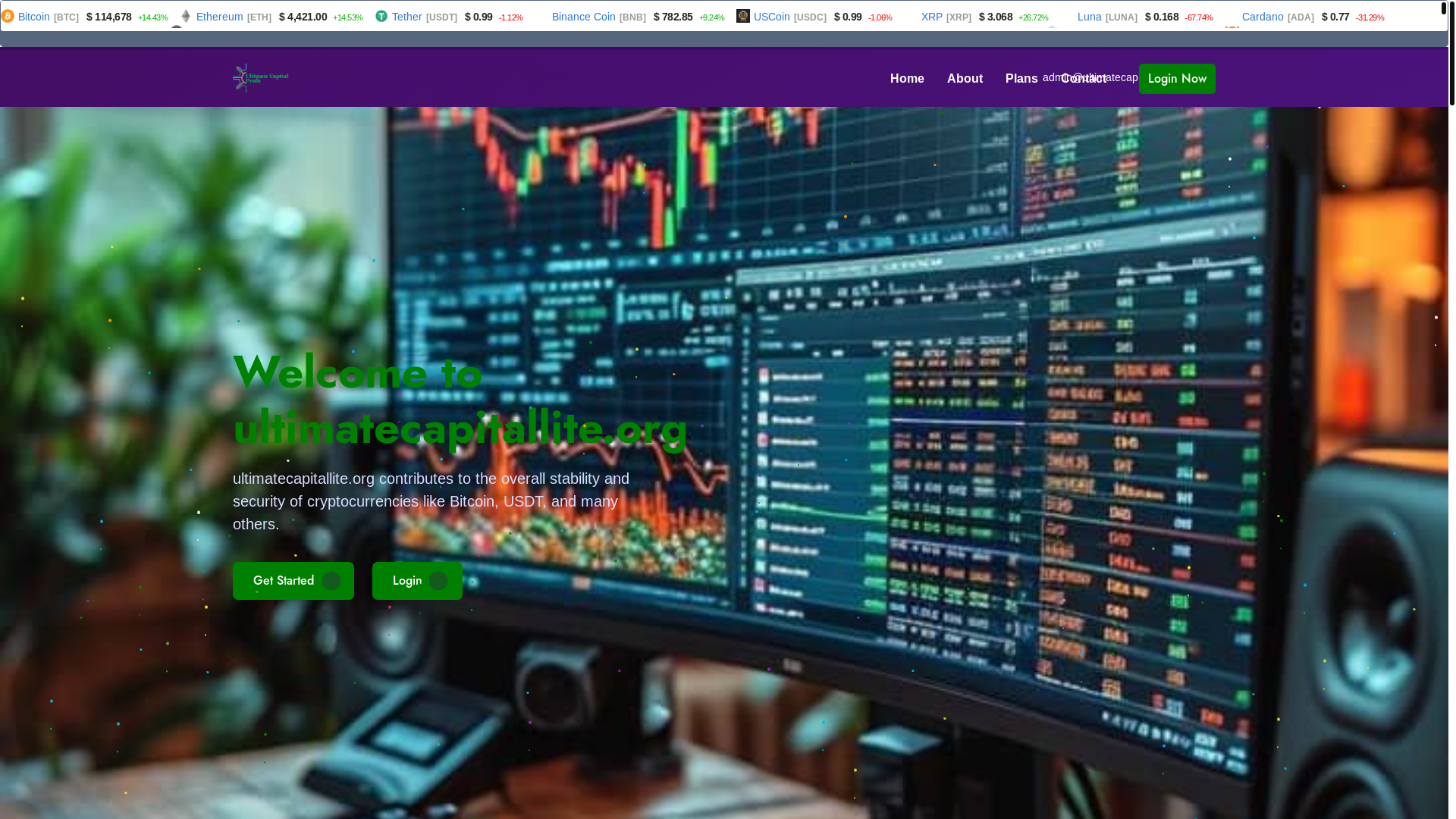 website screenshot of https://ultimatecapitallite.com/