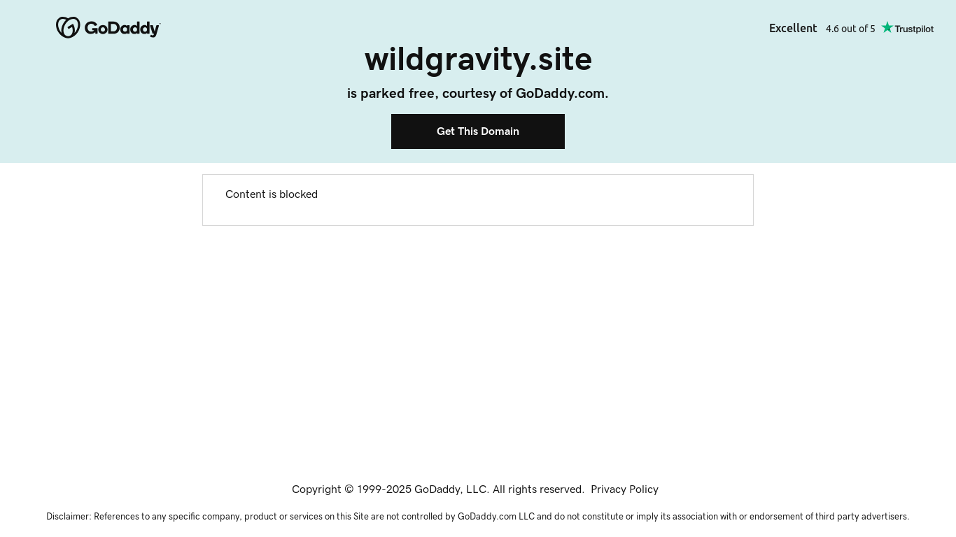 website screenshot of https://wildgravity.site/