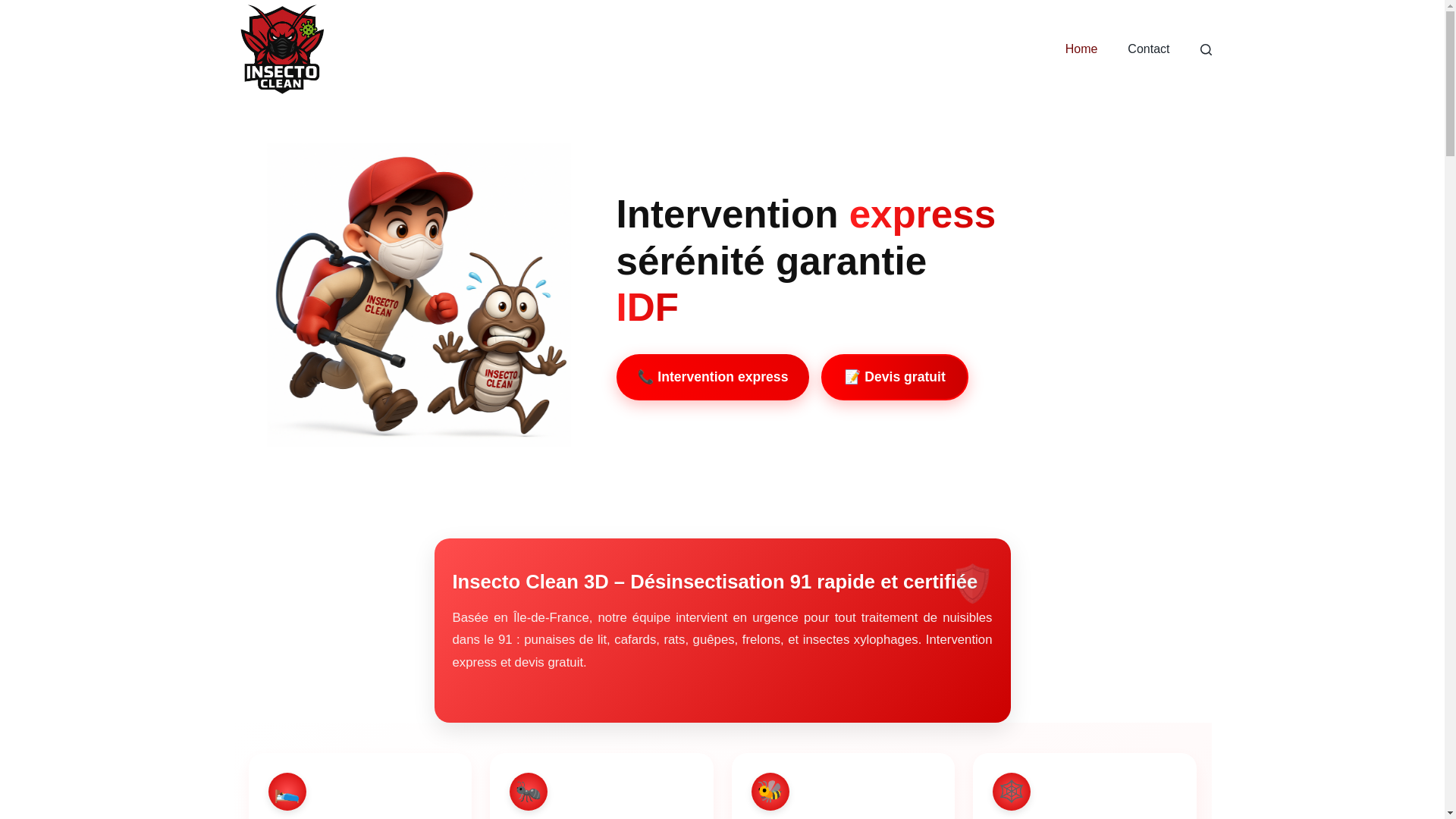 website screenshot of https://insectocleanidf.fr/