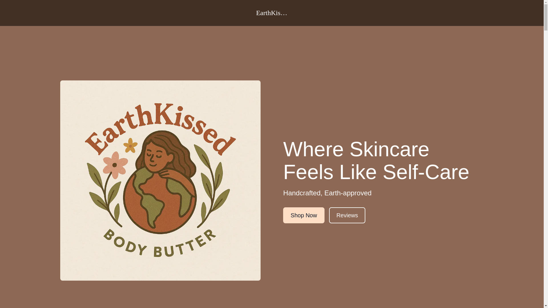 website screenshot of https://earthkissedbutter.com/