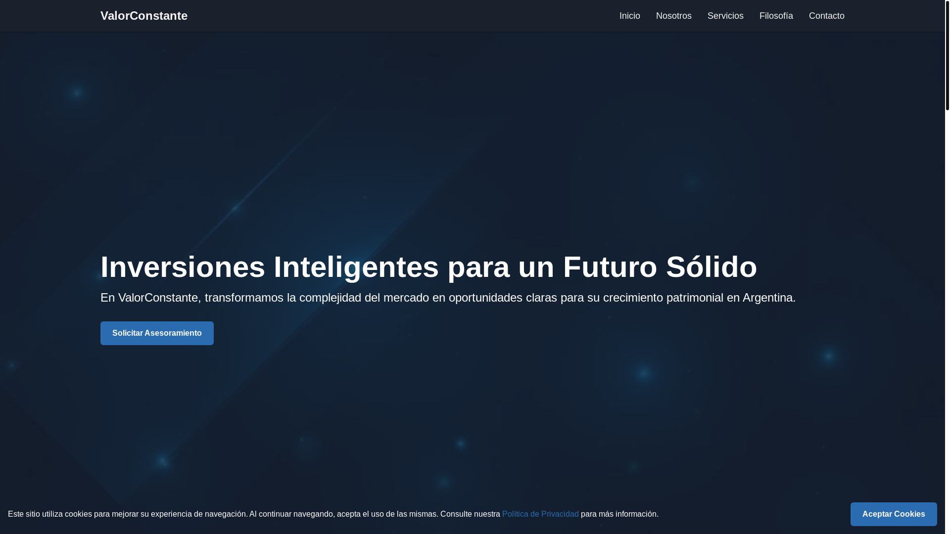 website screenshot of https://valorconstante.info/