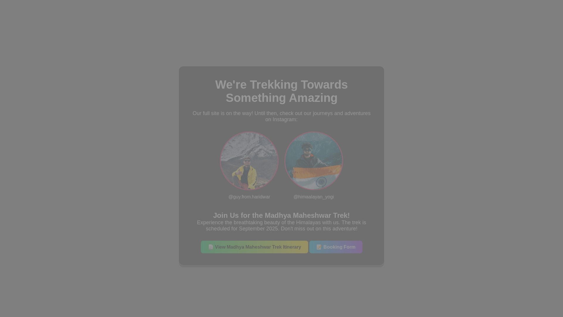 website screenshot of https://trekwithyogis.pages.dev/