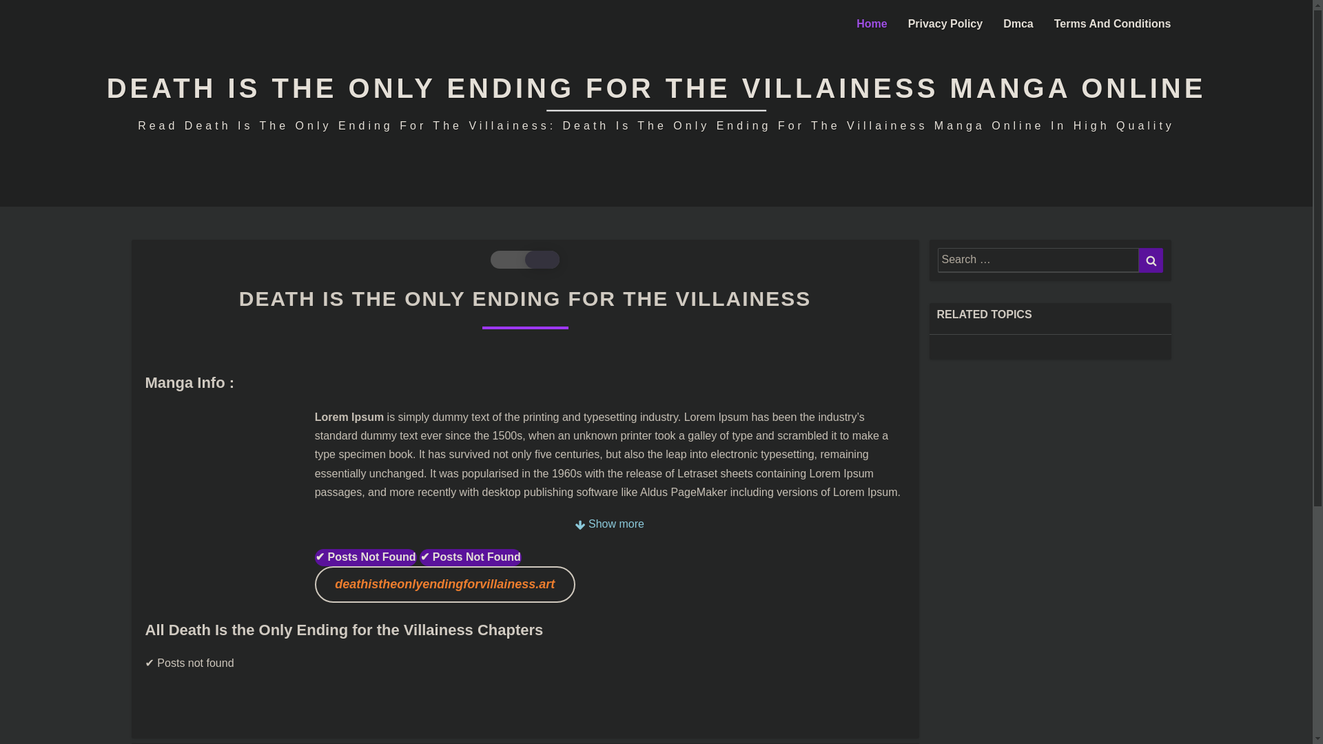 website screenshot of https://deathistheonlyendingforvillainess.art/