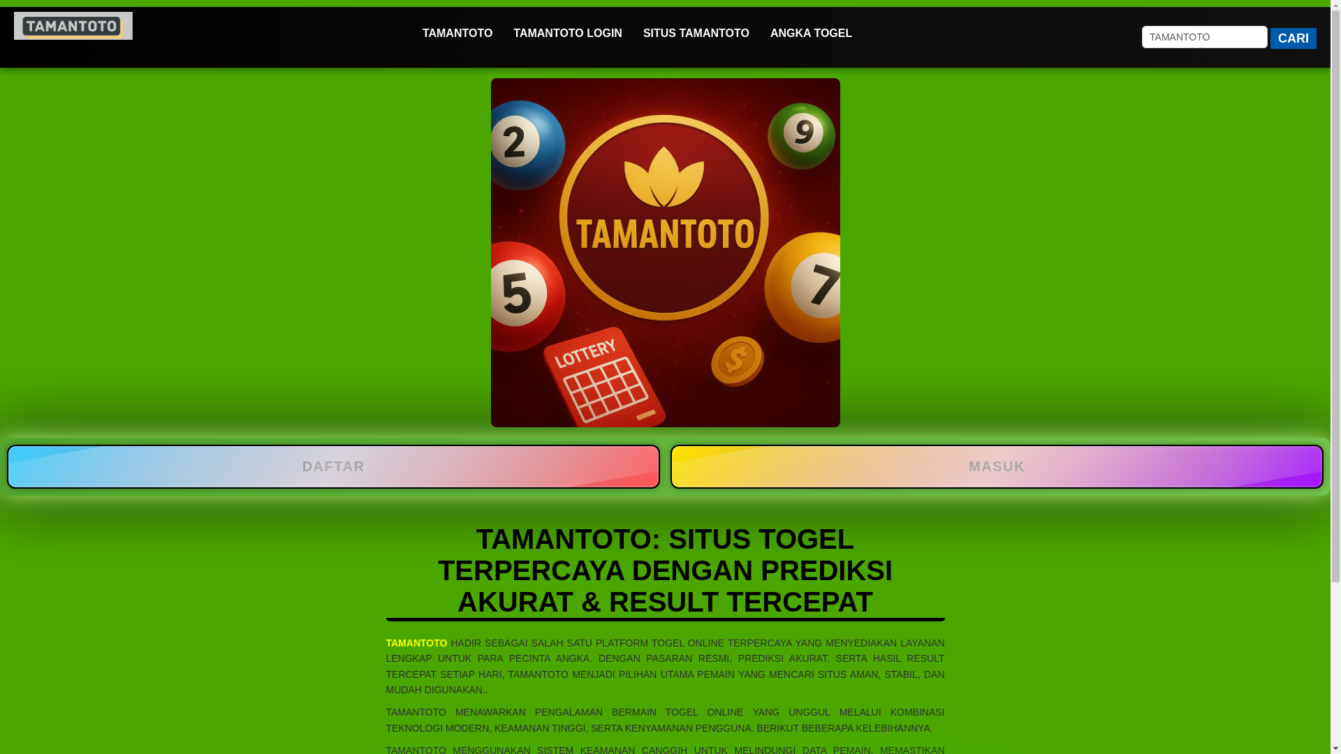 website screenshot of https://tamantoto.me/