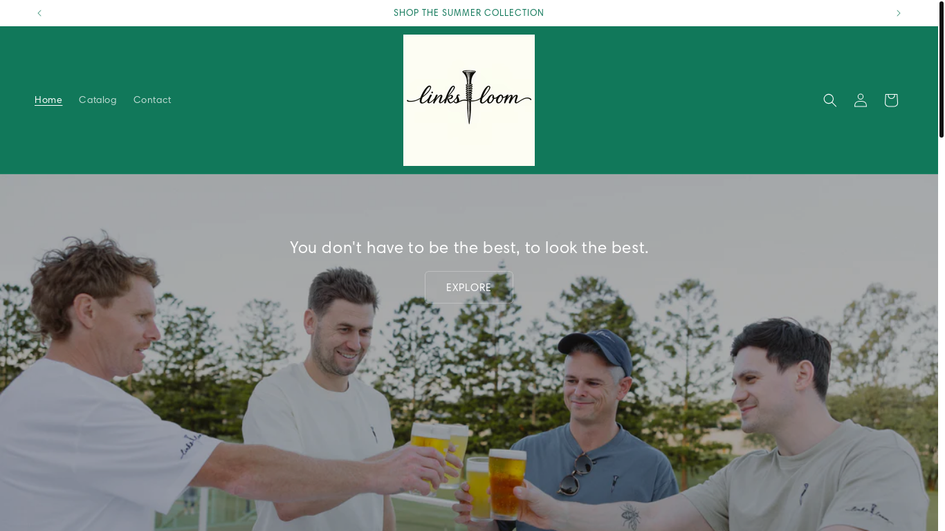 website screenshot of https://linksandloom.com.au/