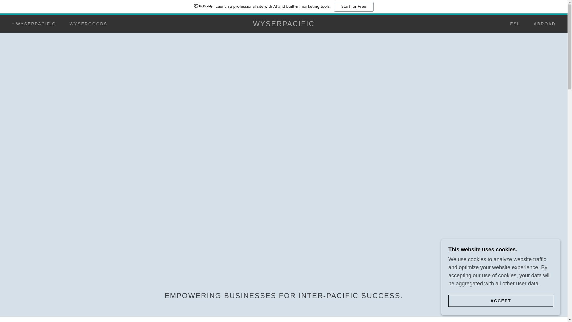 website screenshot of https://wyserpacific.com/