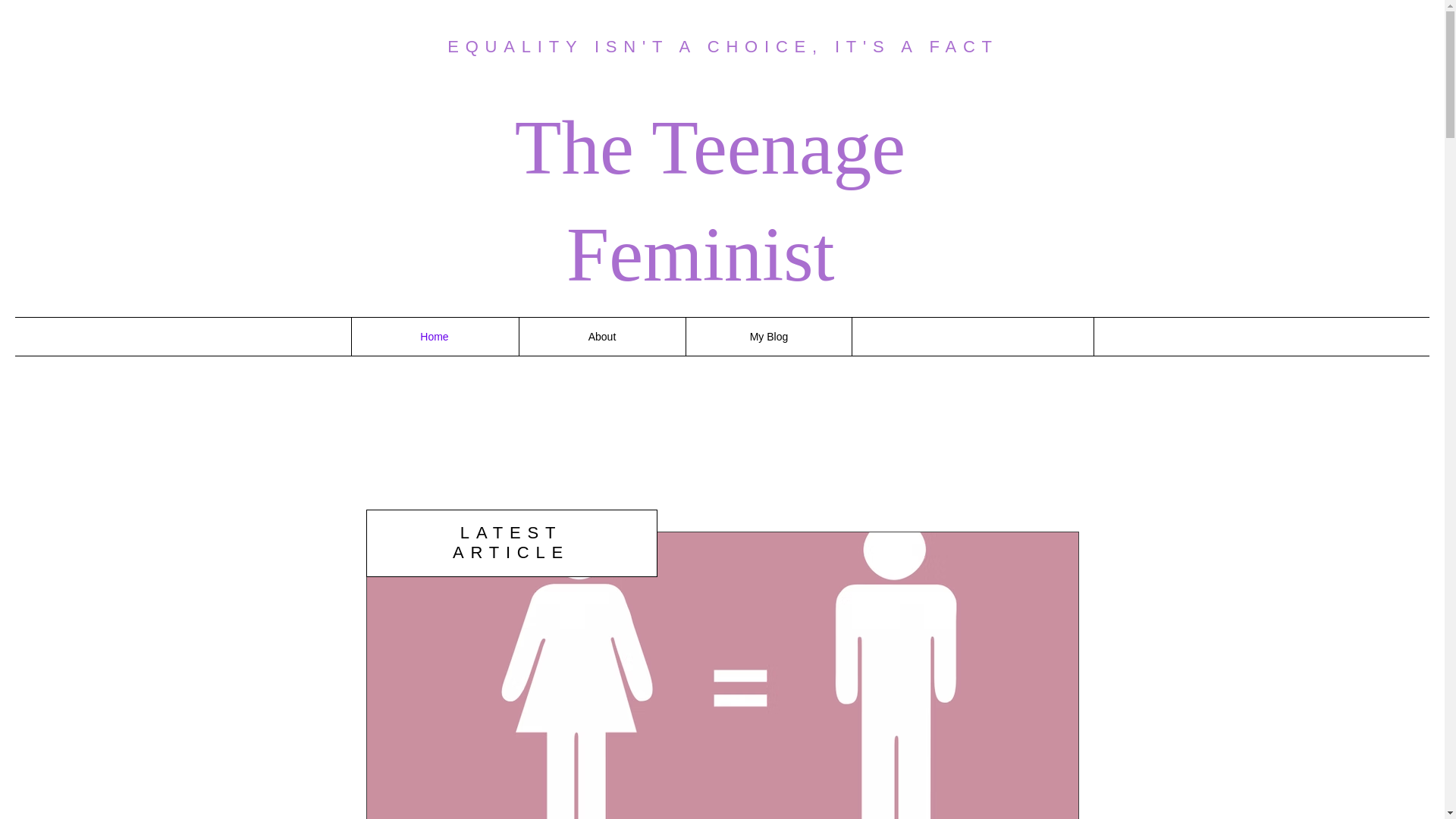 website screenshot of https://theteenagefeminist.com/