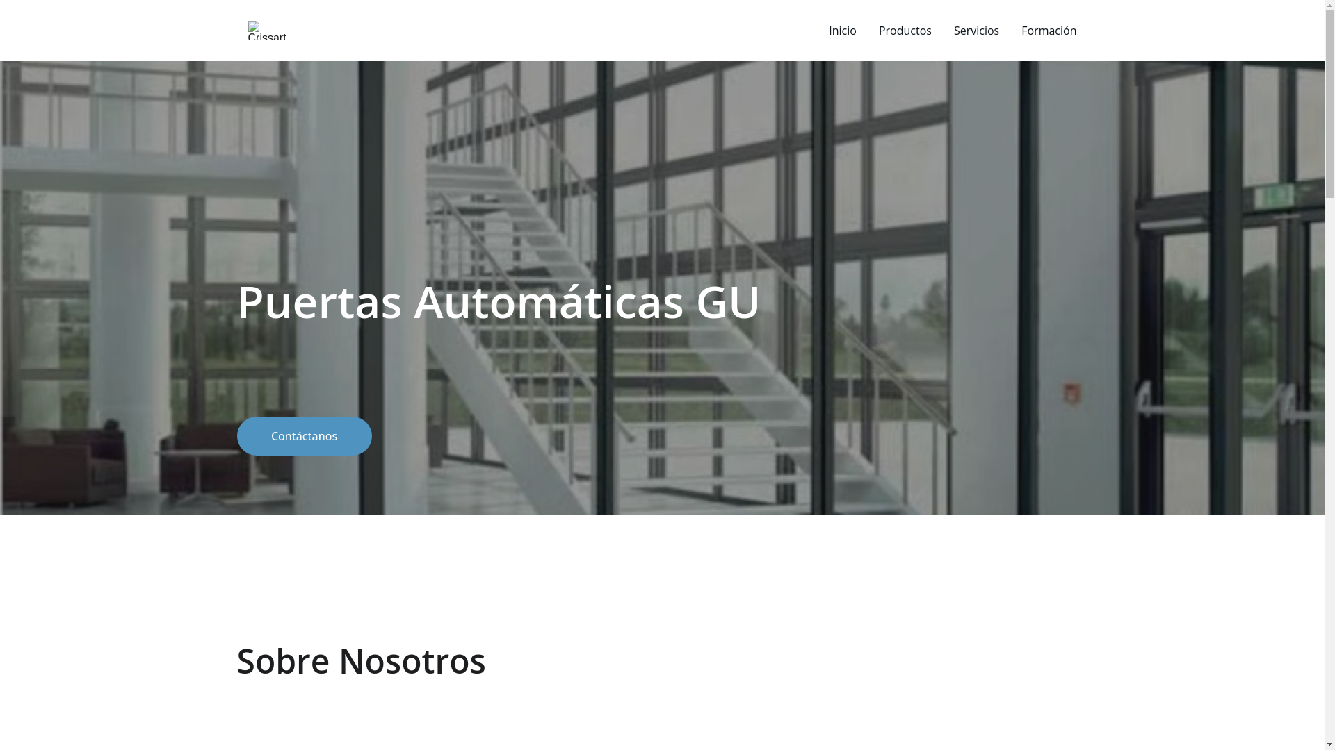 website screenshot of https://puertasautomaticasgumallorca.es/