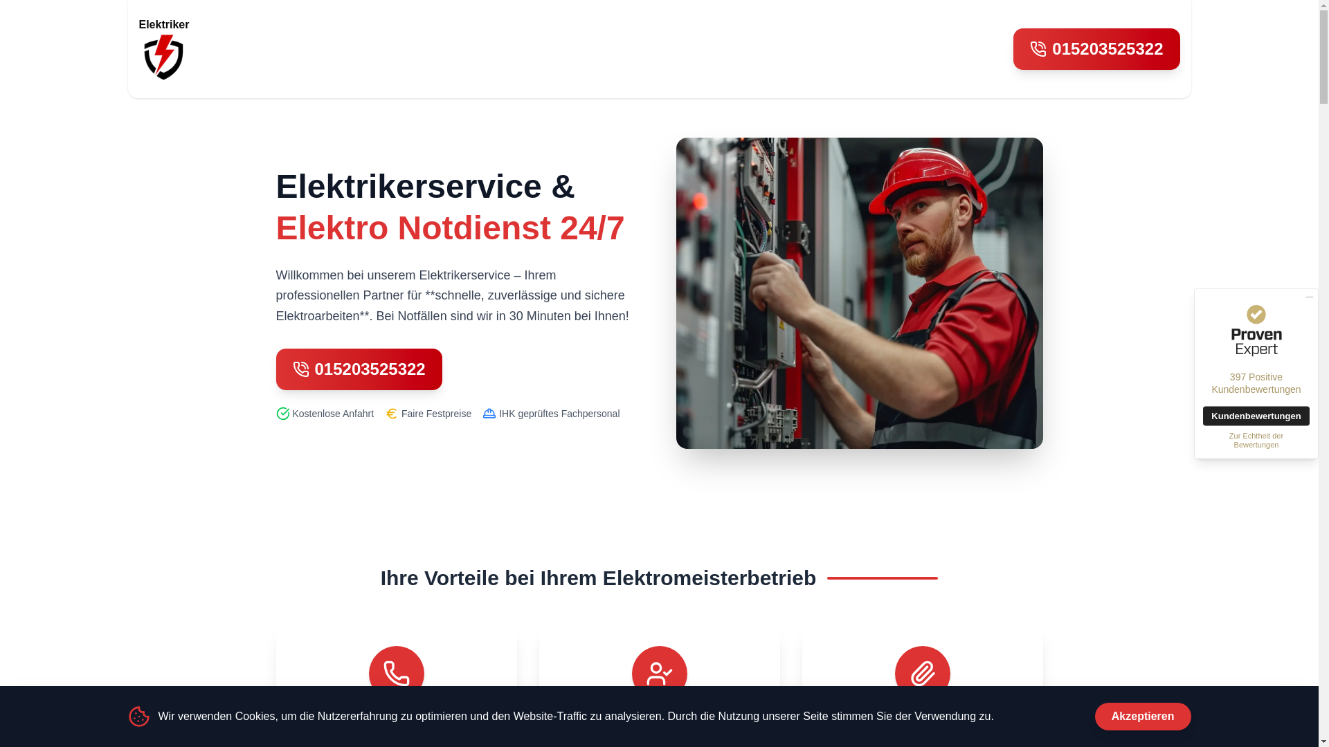 website screenshot of https://elektroservice-heinz.de/