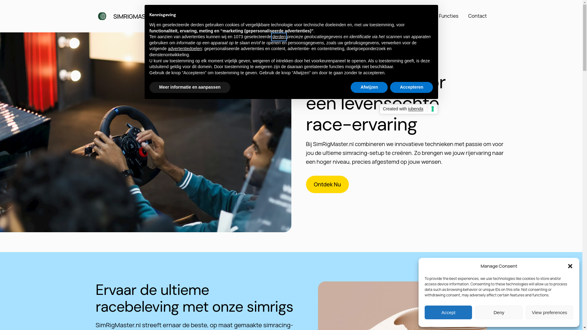 website screenshot of https://simrigmaster.nl/