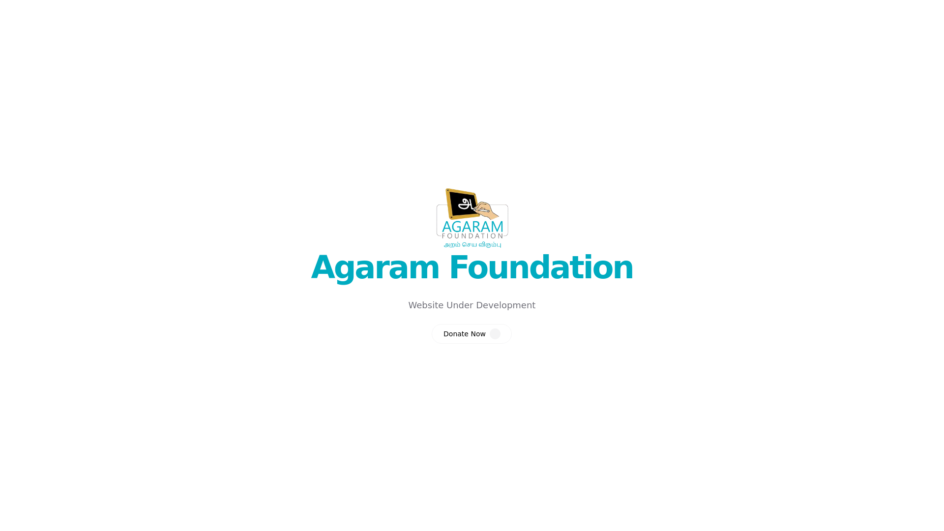 website screenshot of https://agaramfoundation.in/