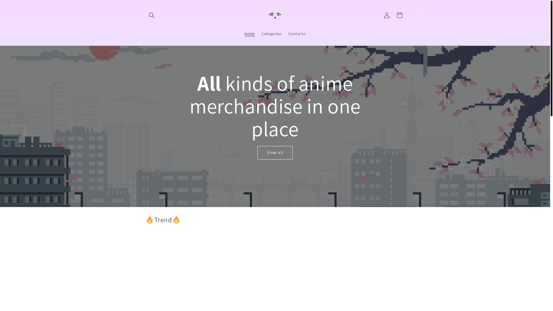 website screenshot of https://nexus-animerch.shop/