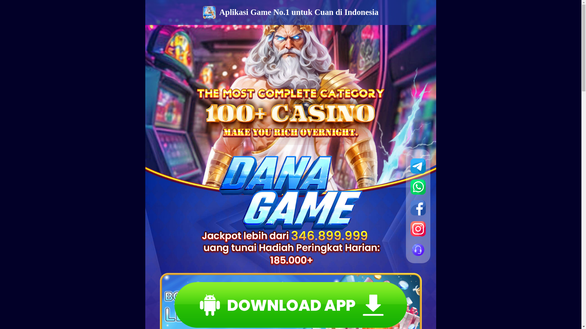 website screenshot of https://danagame777.com/