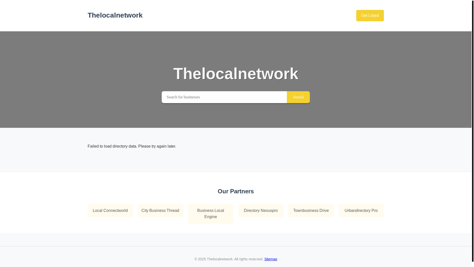website screenshot of https://thelocalnetwork.pages.dev/