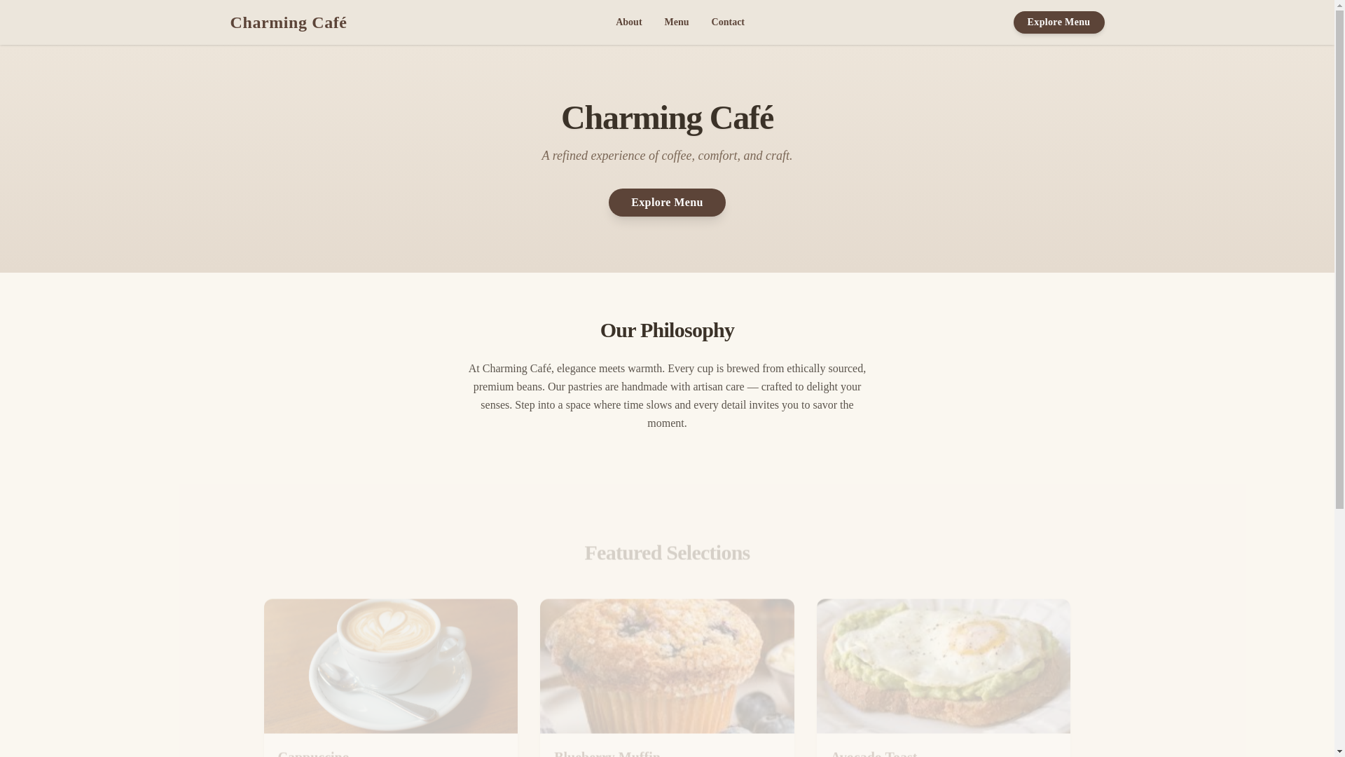 website screenshot of https://cafeproject.pages.dev/