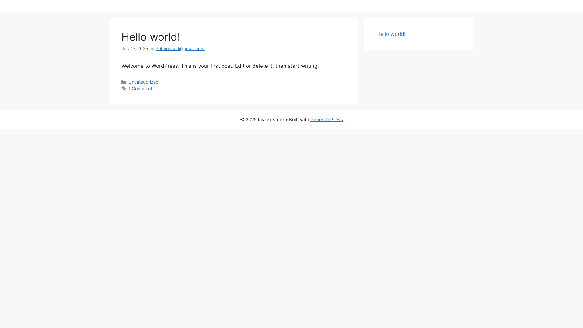 website screenshot of https://faialex.store/