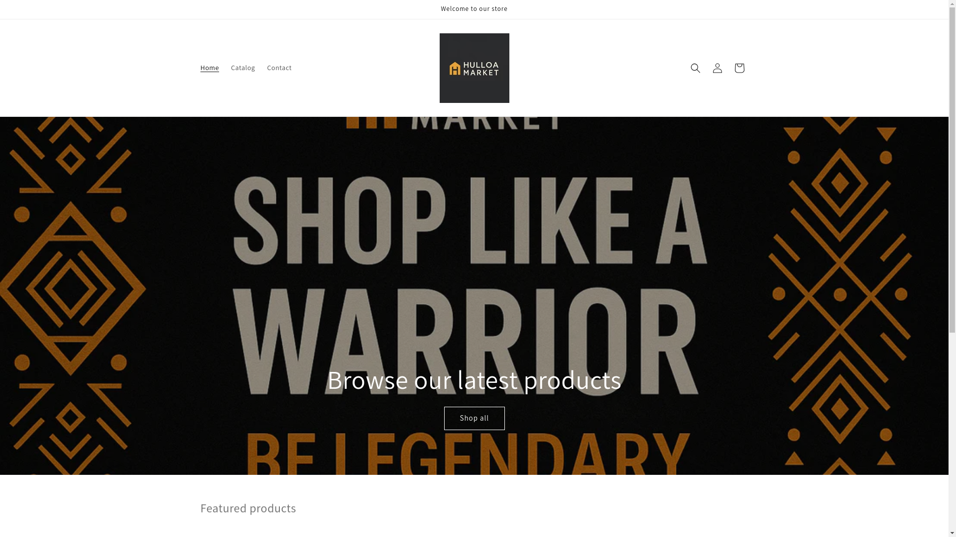 website screenshot of https://hulloamarket.com/