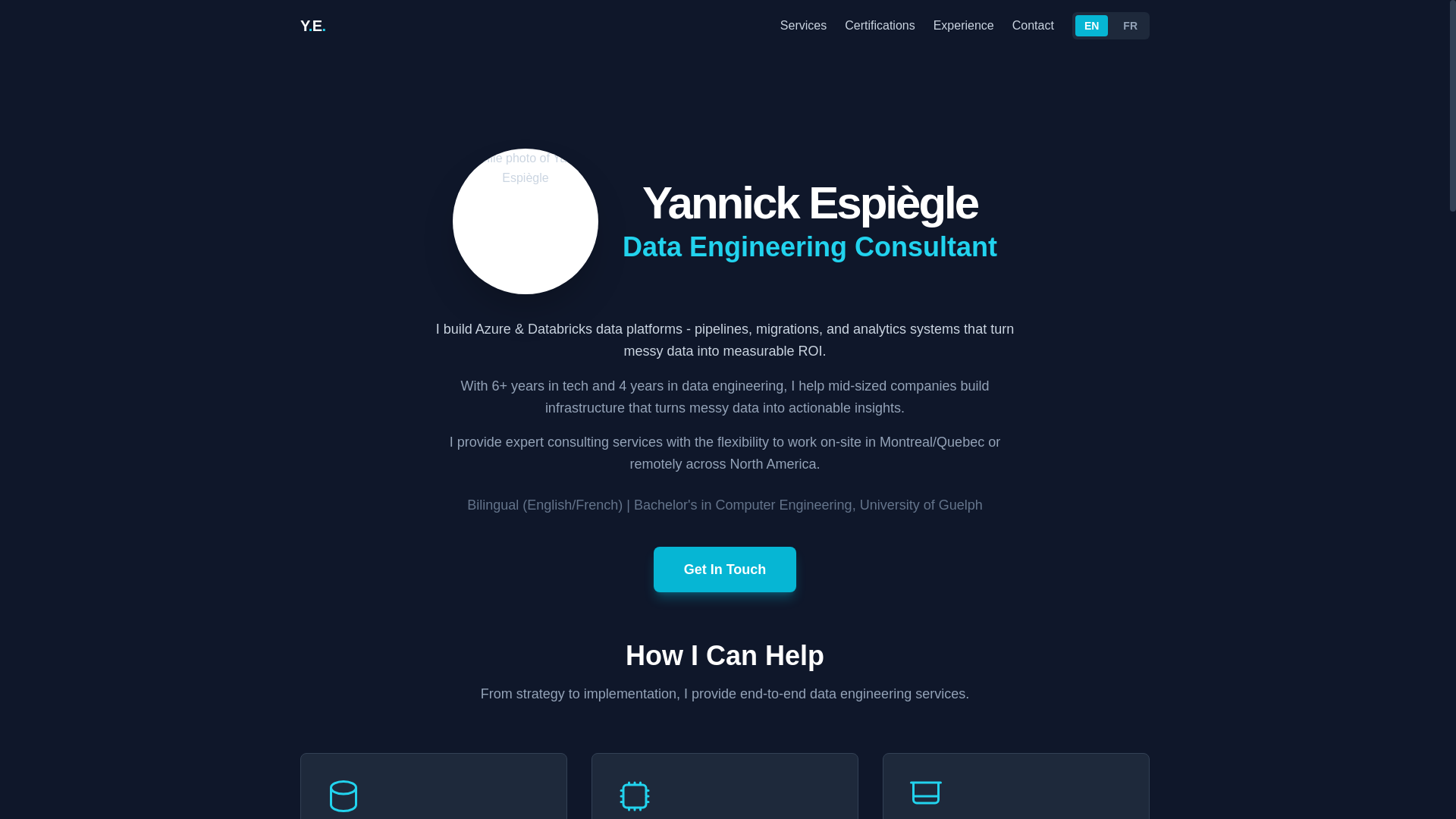 website screenshot of https://yannickespiegle.com/