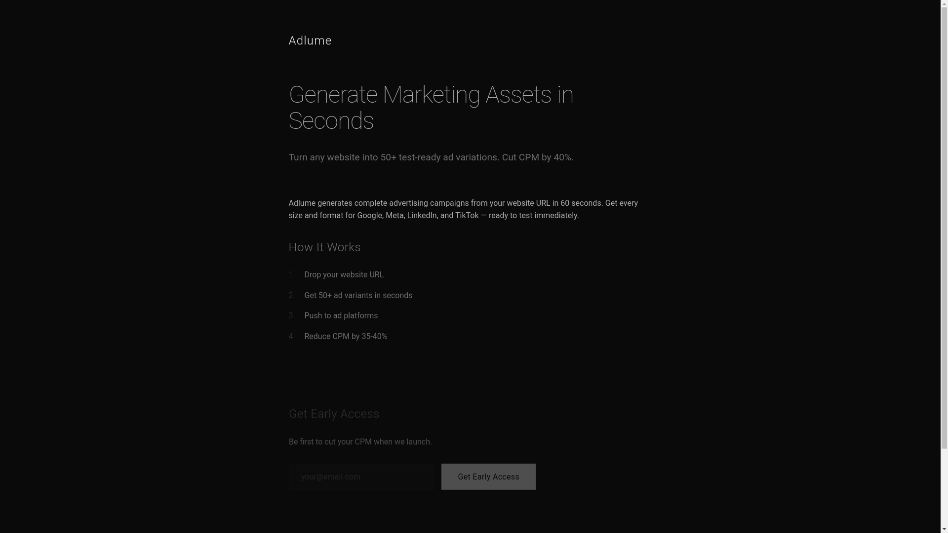 website screenshot of https://adlume-placeholder.pages.dev/
