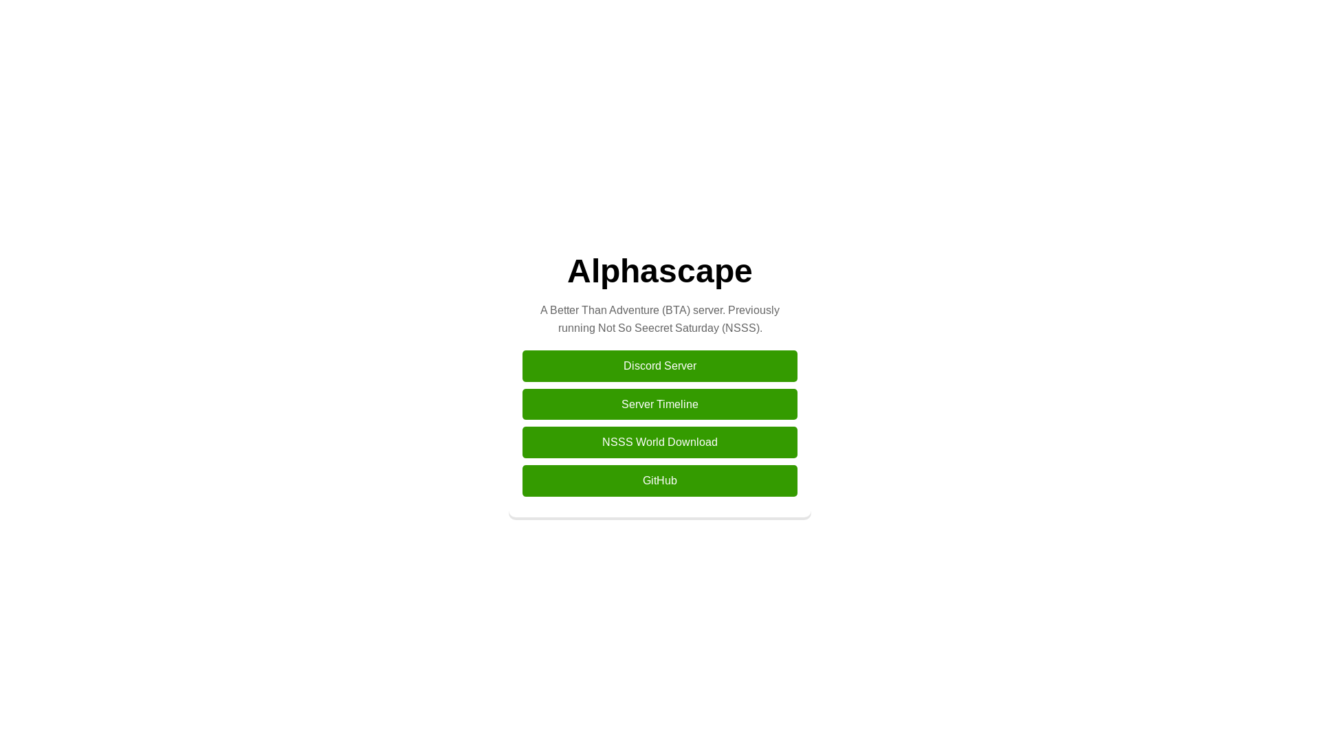 website screenshot of https://alphascape.pages.dev/
