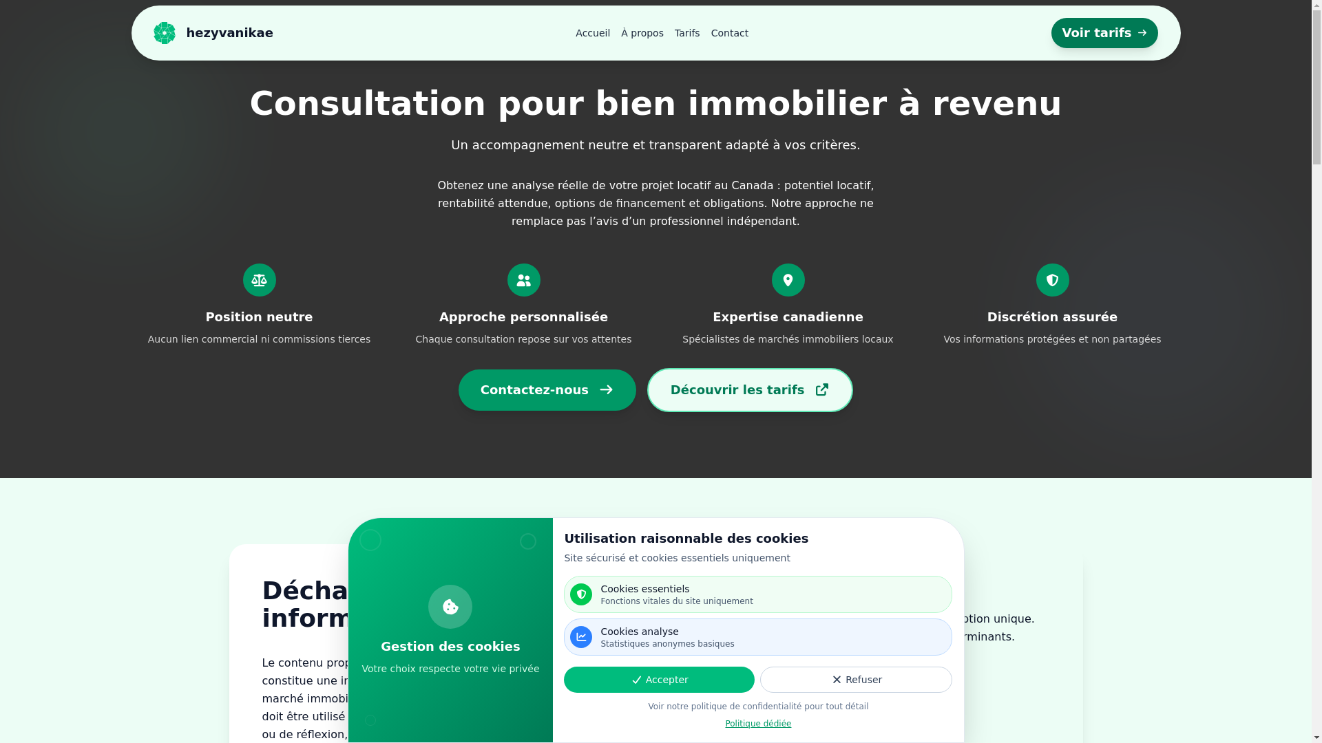 website screenshot of https://hezyvanikae.com/