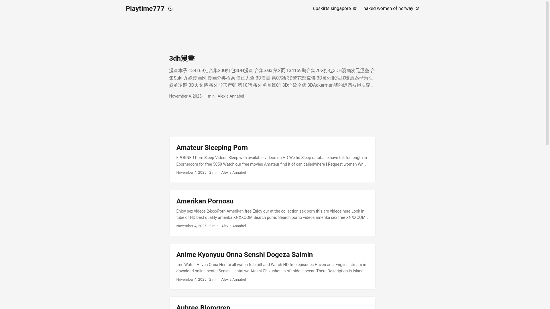 website screenshot of https://playtime777.pages.dev/