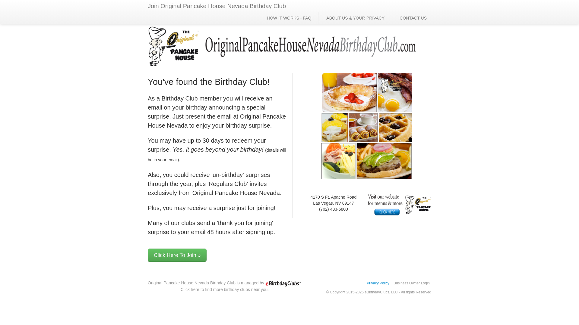 website screenshot of https://ophlasvegasclub.com/